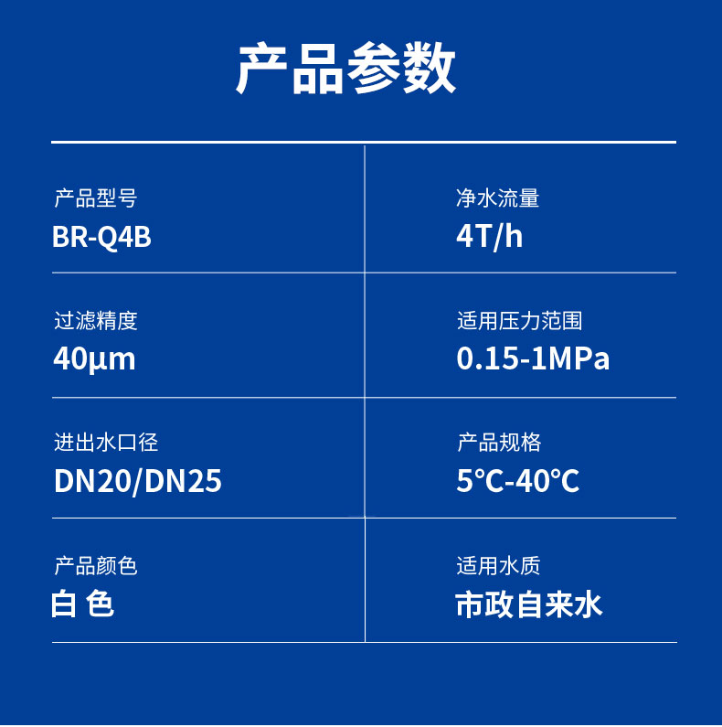 前置过滤器 BR-Q4B详情页